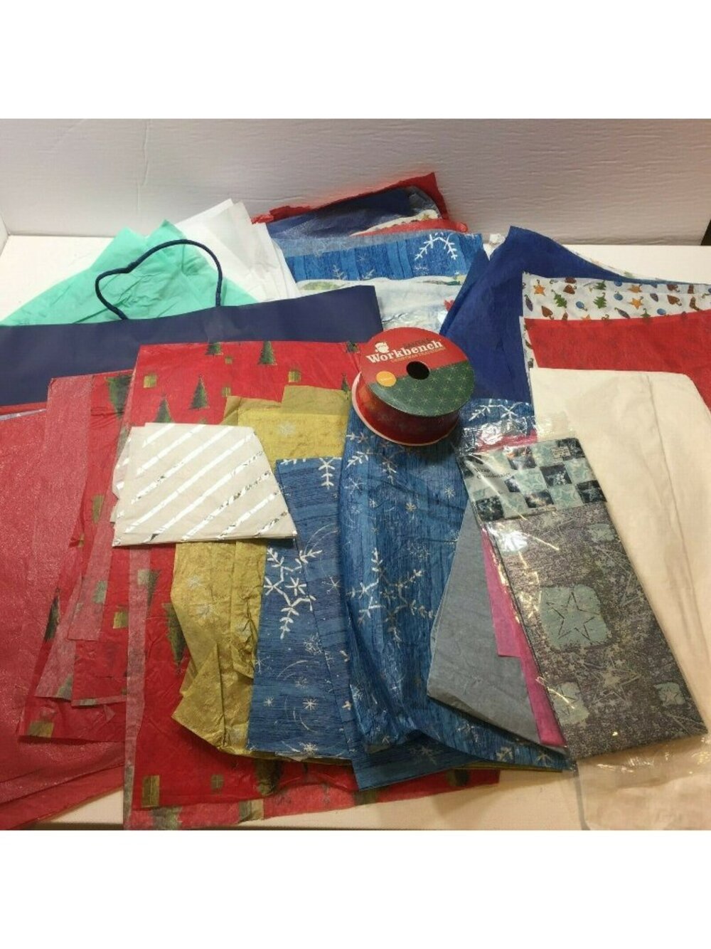 Assorted Christmas-Themed Tissue Paper Lot Festive Designs Wrapping Accessories